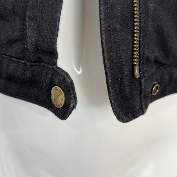 Current Elliott The Zip Moto Jacket Ebony Black Size 1 Small Current/Elliott - Picture 4 of 11